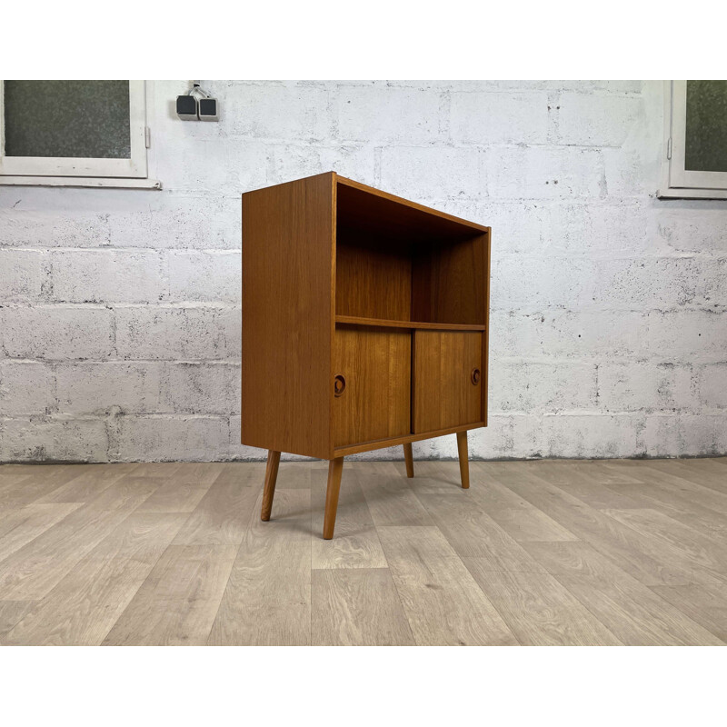 Libreria scandinava vintage in teak, Danimarca 1960