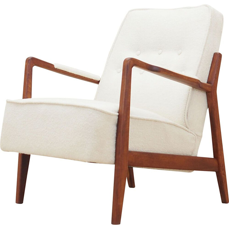 Vintage Scandinavian beechwood armchair by Folke Ohlsson for Dux, 1960s