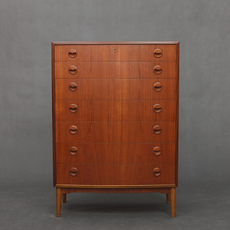 Mid century chest of drawers with 7 drawers, Kai KRISTIANSEN - 1960s