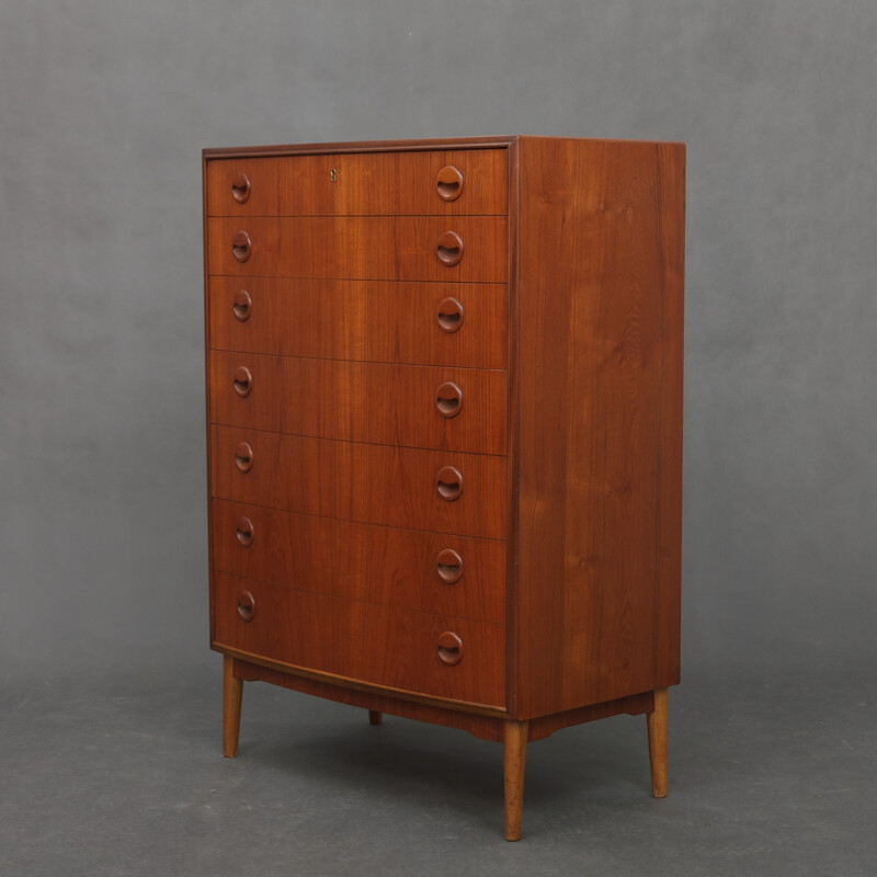Mid century chest of drawers with 7 drawers, Kai KRISTIANSEN - 1960s