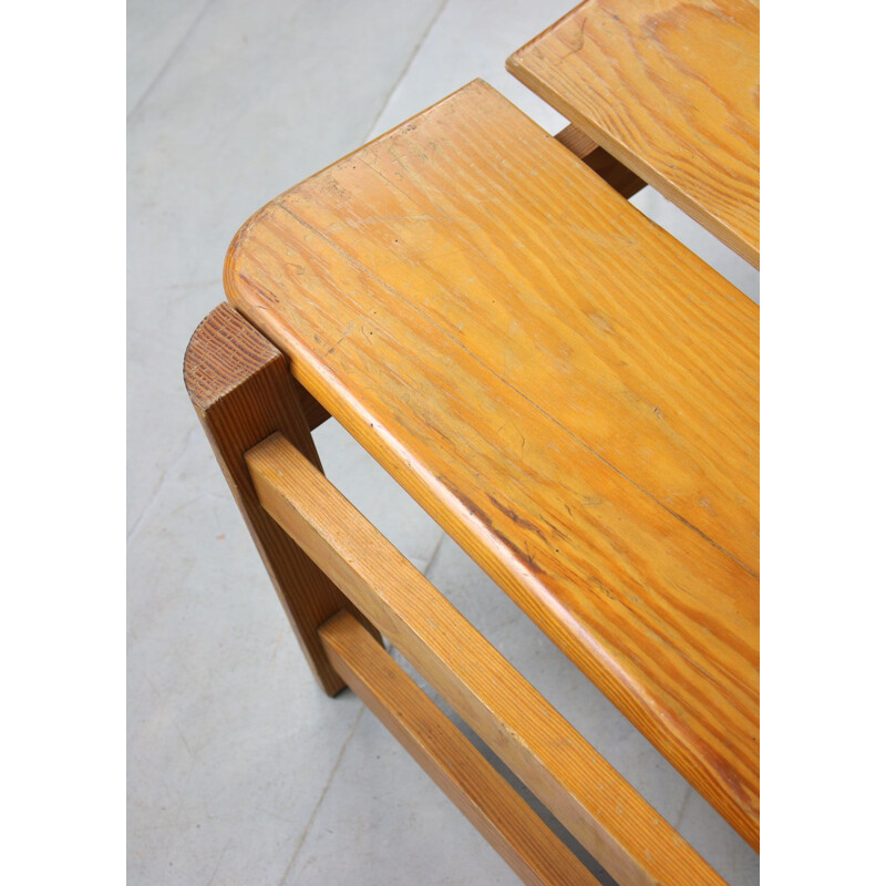 Poltrona scandinava in legno vintage