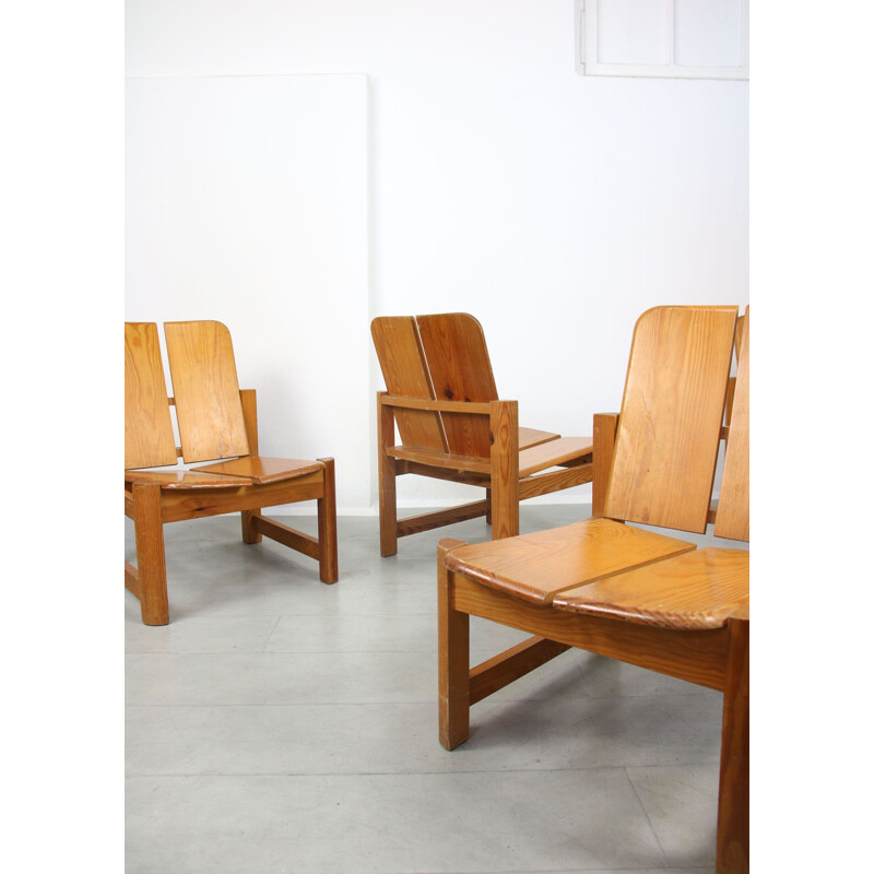 Poltrona scandinava in legno vintage