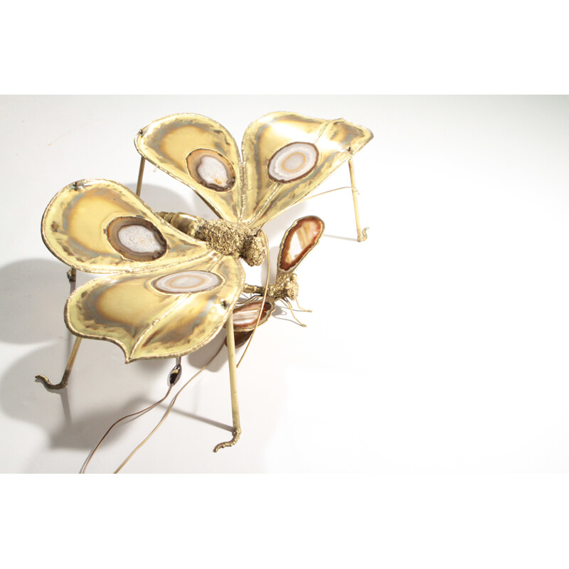 Very large vintage butterfly luminaire, Jacques DUVAL-BRASSEUR - 1970s