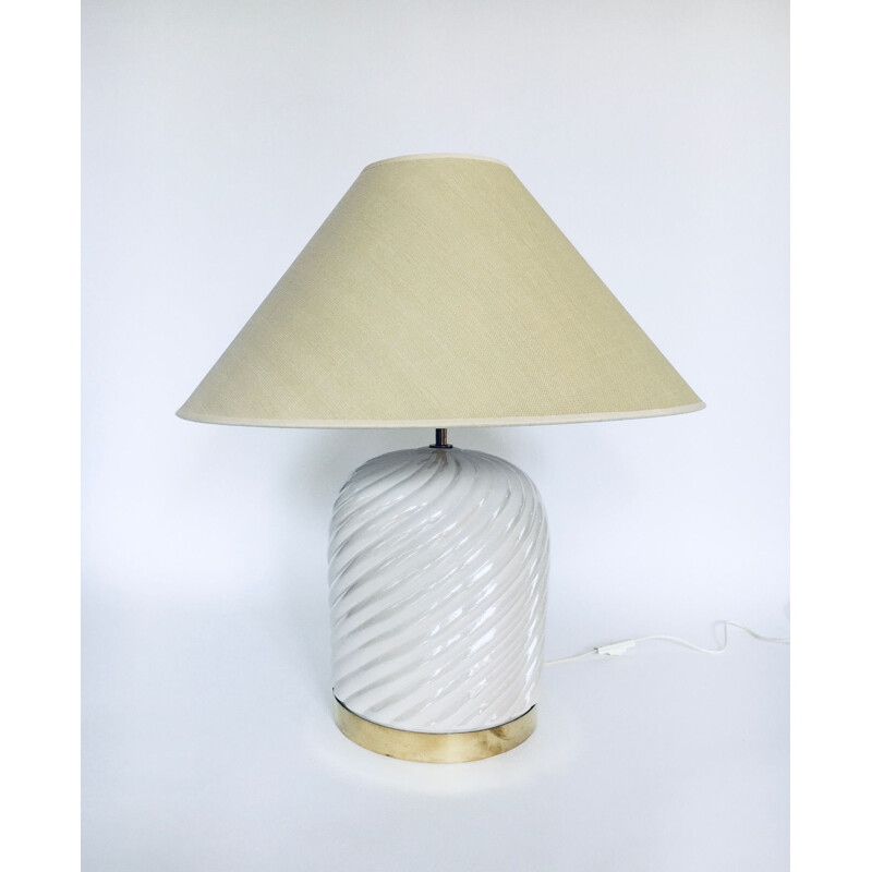 Vintage Hollywood Regency table lamp by Tommaso Barbi, Italy 1970s