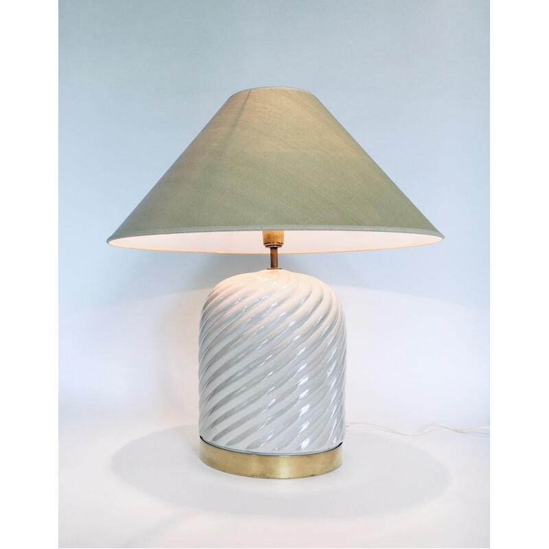 Vintage Hollywood Regency table lamp by Tommaso Barbi, Italy 1970s