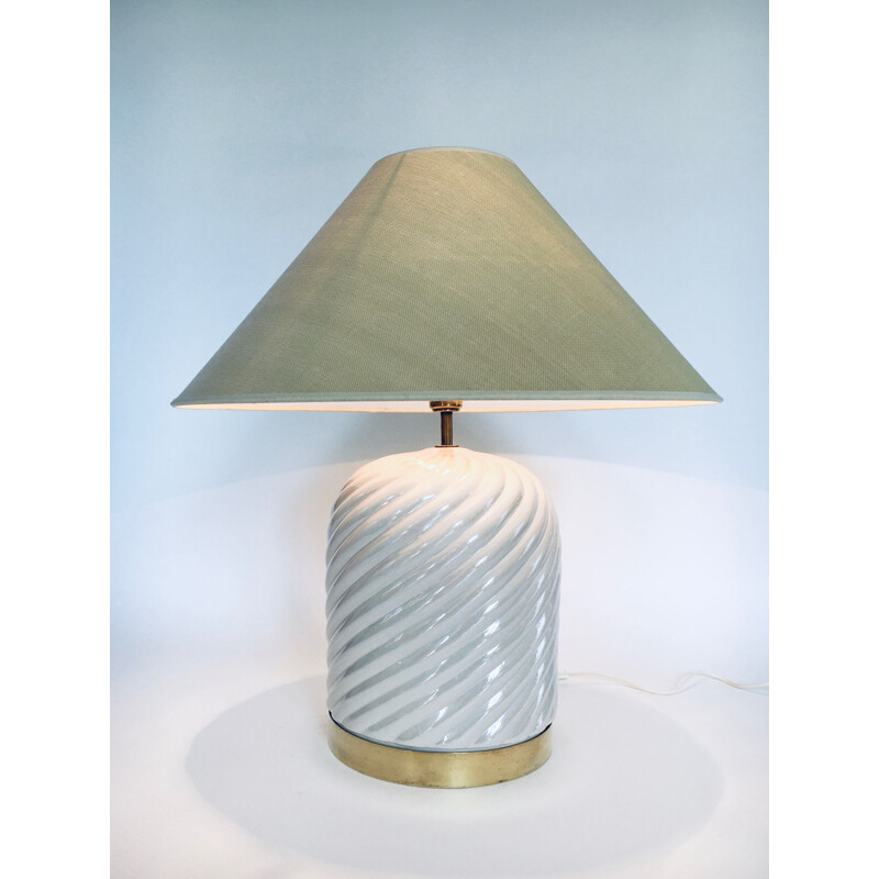 Vintage Hollywood Regency table lamp by Tommaso Barbi, Italy 1970s