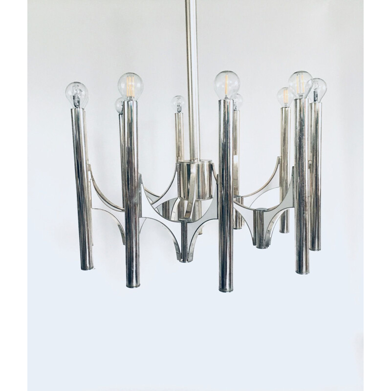 Vintage Orbit chandelier by Gaetano Sciolari for Sciolari, Italy 1970s