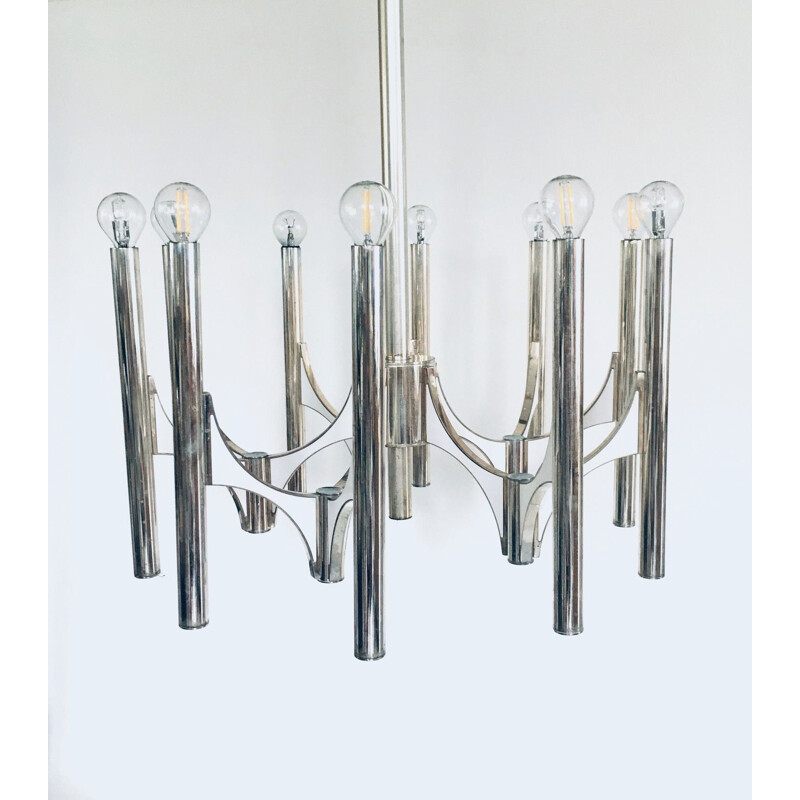 Vintage Orbit chandelier by Gaetano Sciolari for Sciolari, Italy 1970s