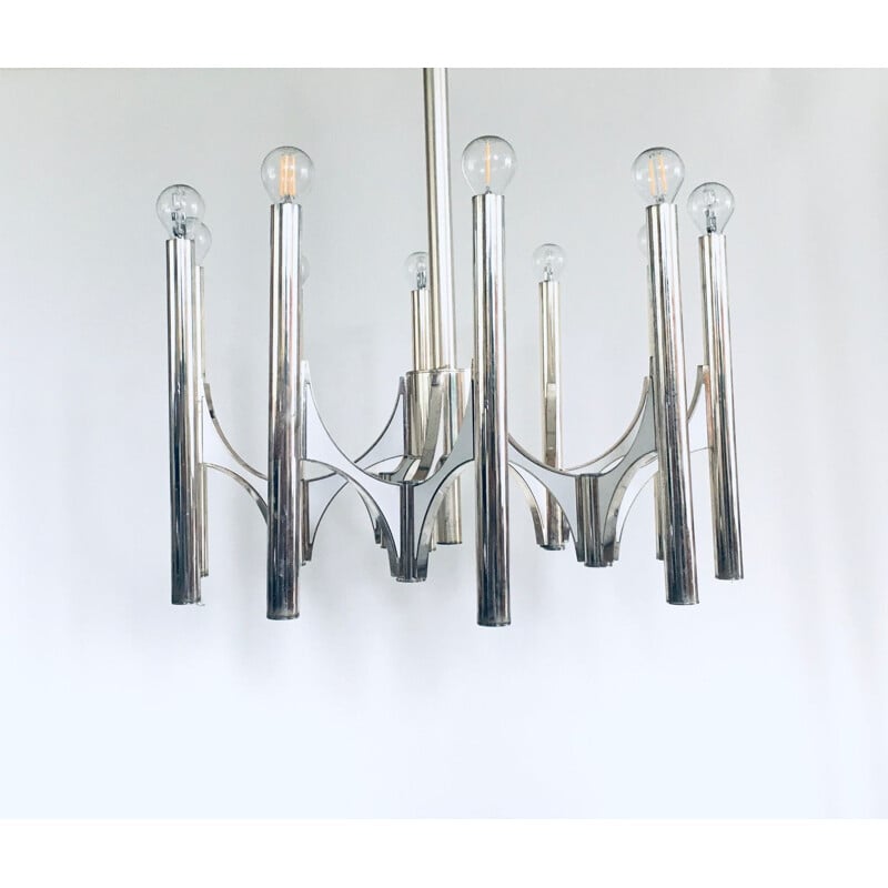 Vintage Orbit chandelier by Gaetano Sciolari for Sciolari, Italy 1970s