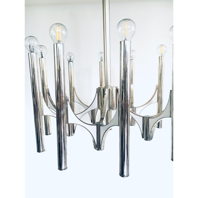 Vintage Orbit chandelier by Gaetano Sciolari for Sciolari, Italy 1970s