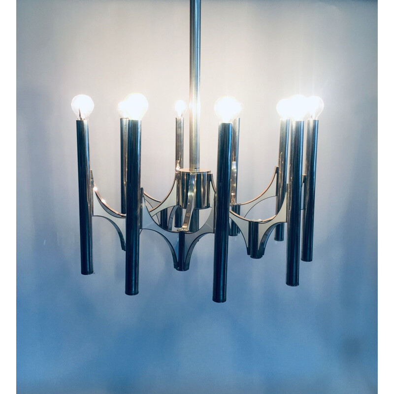 Vintage Orbit chandelier by Gaetano Sciolari for Sciolari, Italy 1970s