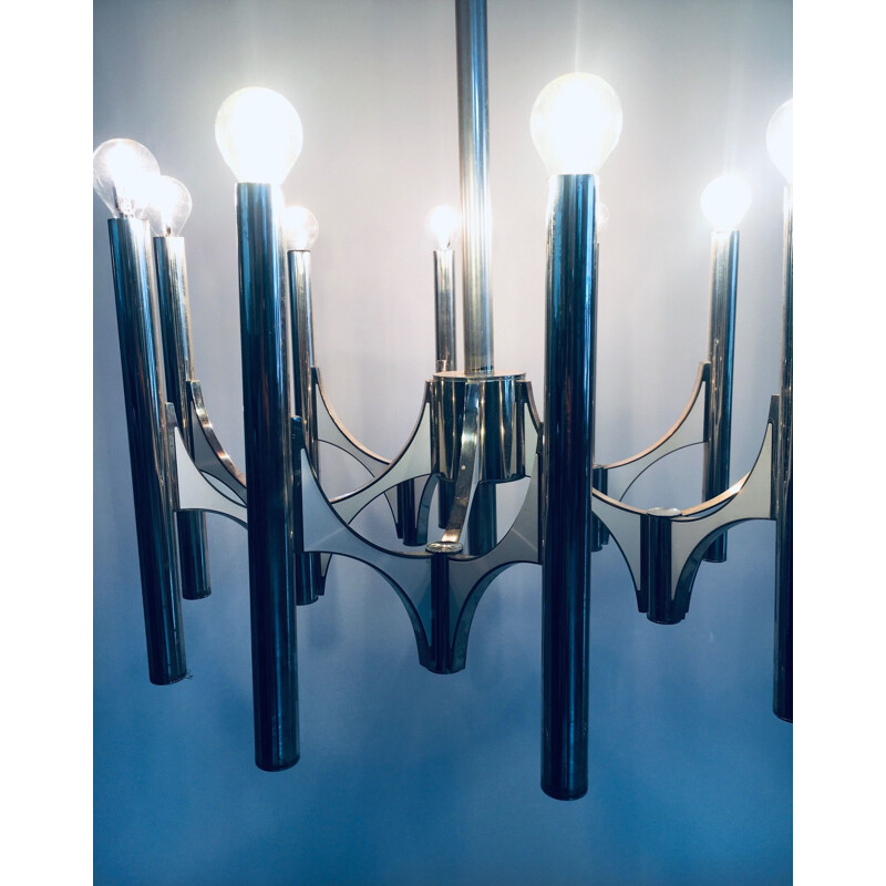 Vintage Orbit chandelier by Gaetano Sciolari for Sciolari, Italy 1970s