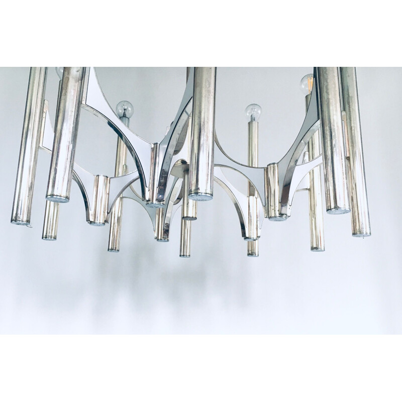 Vintage Orbit chandelier by Gaetano Sciolari for Sciolari, Italy 1970s