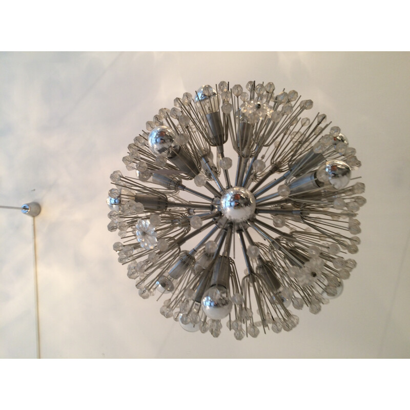 "Sputnik" chandelier in glass and metal, Emil STEJNAR - 1965