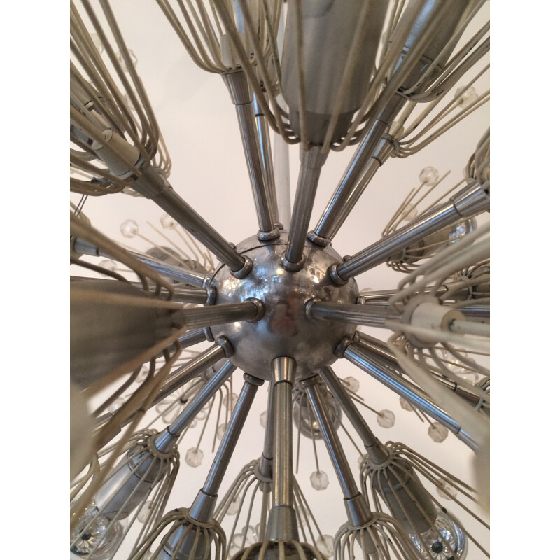 "Sputnik" chandelier in glass and metal, Emil STEJNAR - 1965