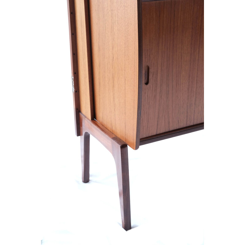 Vintage free standing teak wall unit by Torbjorn Afdal for Bruksbo Tyristrand, Norway 1960s