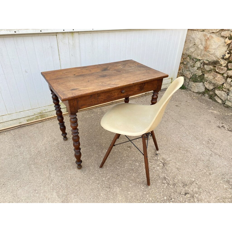 Bureau vintage en bois massif 