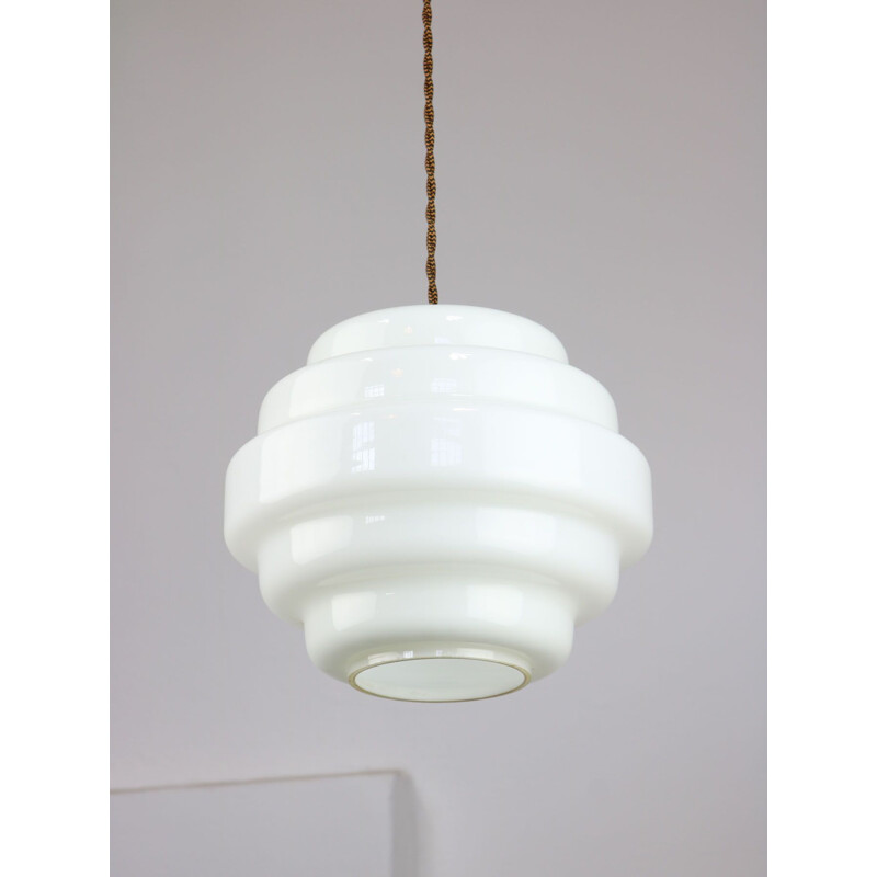 Suspension vintage en opaline, Italie