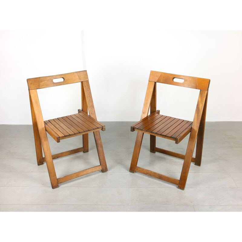 Pair of vintage Trieste chairs by Aldo Jacober