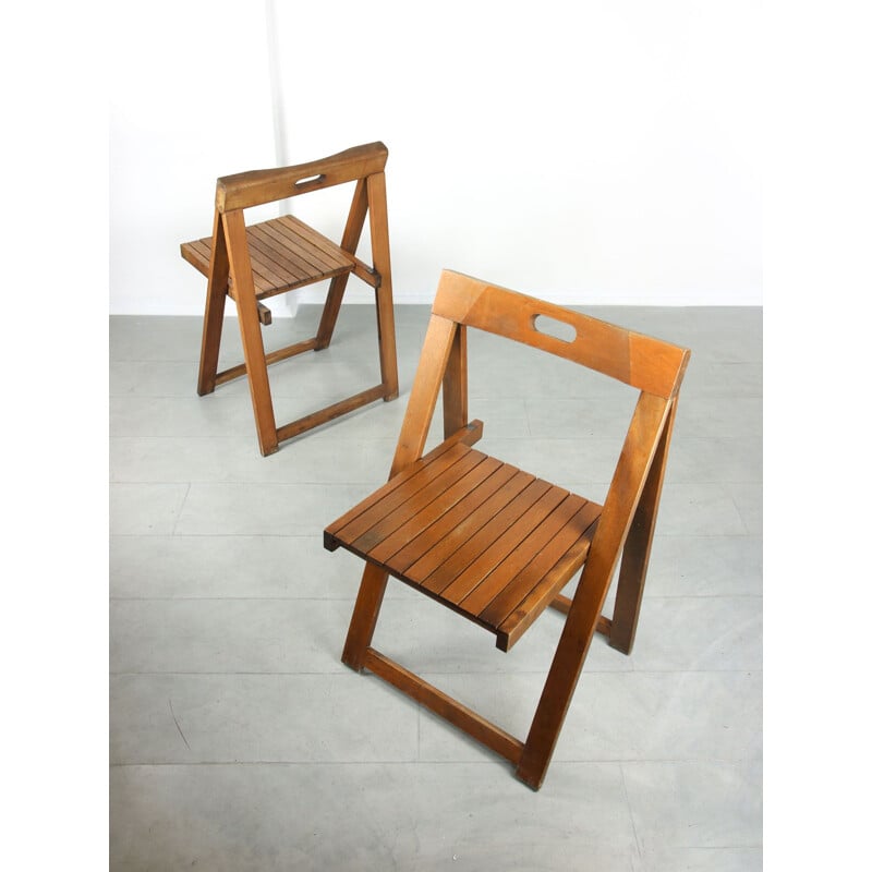 Paire de chaises vintage Trieste par Aldo Jacober