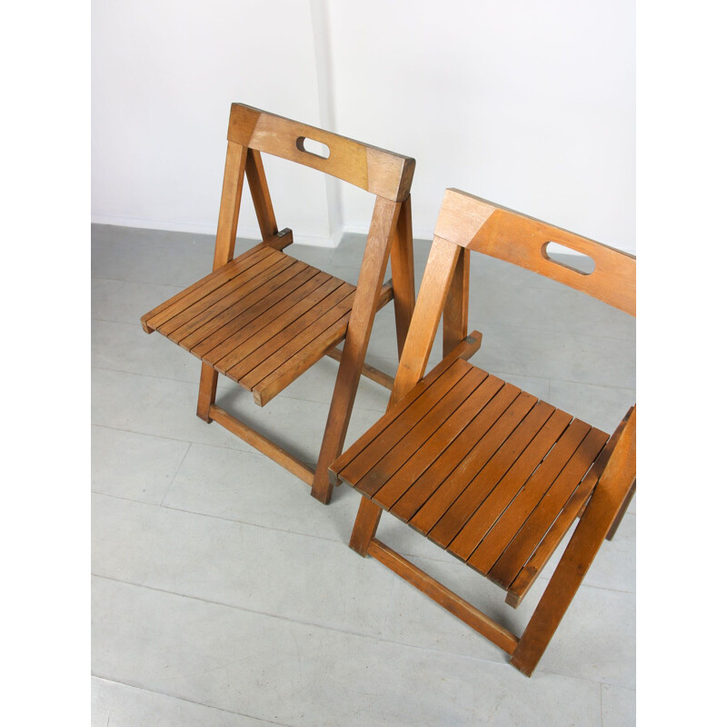 Paire de chaises vintage Trieste par Aldo Jacober