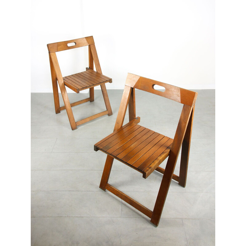 Paire de chaises vintage Trieste par Aldo Jacober