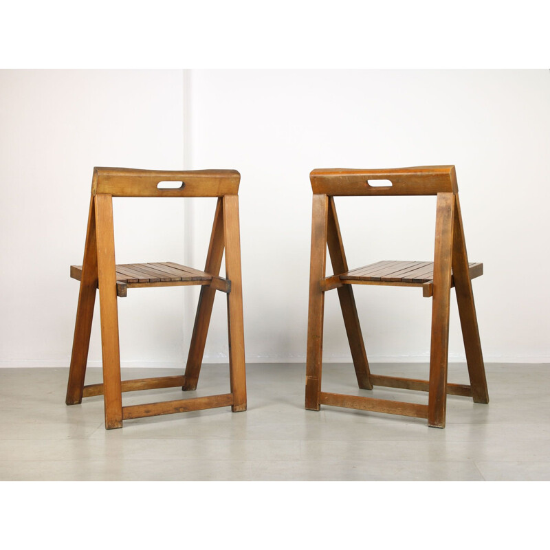 Pair of vintage Trieste chairs by Aldo Jacober