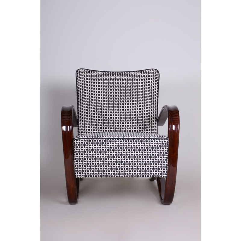 Vintage grey armchair by Halabala for Up Zavody, 1930s