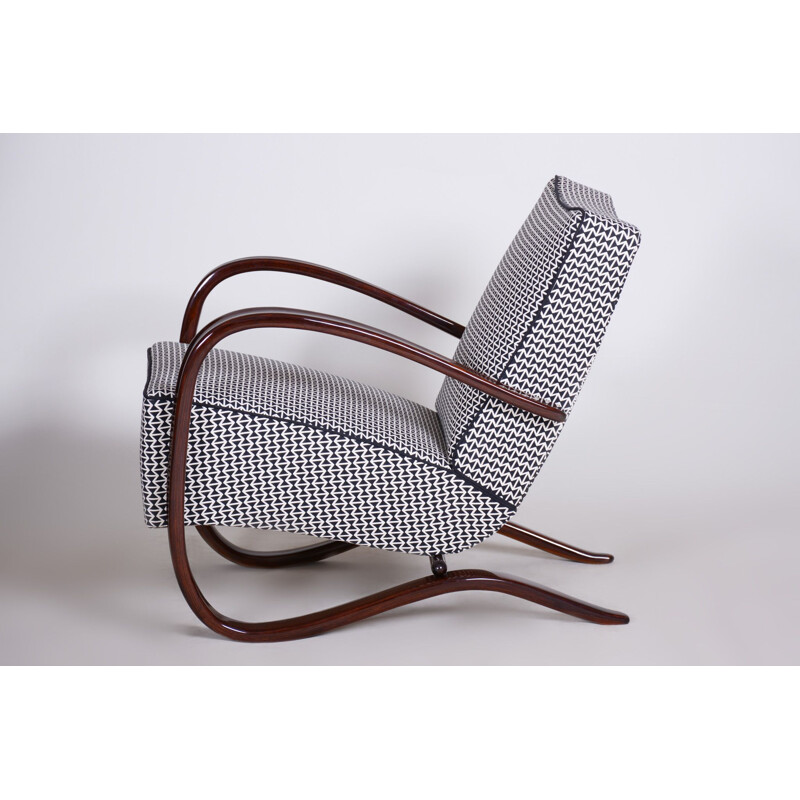 Vintage grey armchair by Halabala for Up Zavody, 1930s