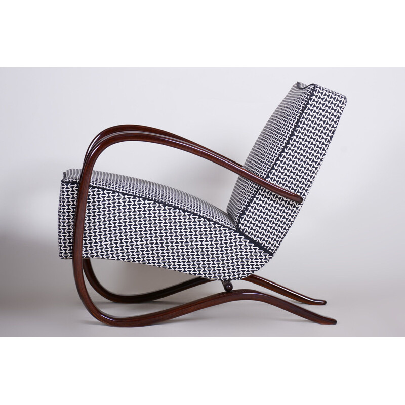 Vintage grey armchair by Halabala for Up Zavody, 1930s