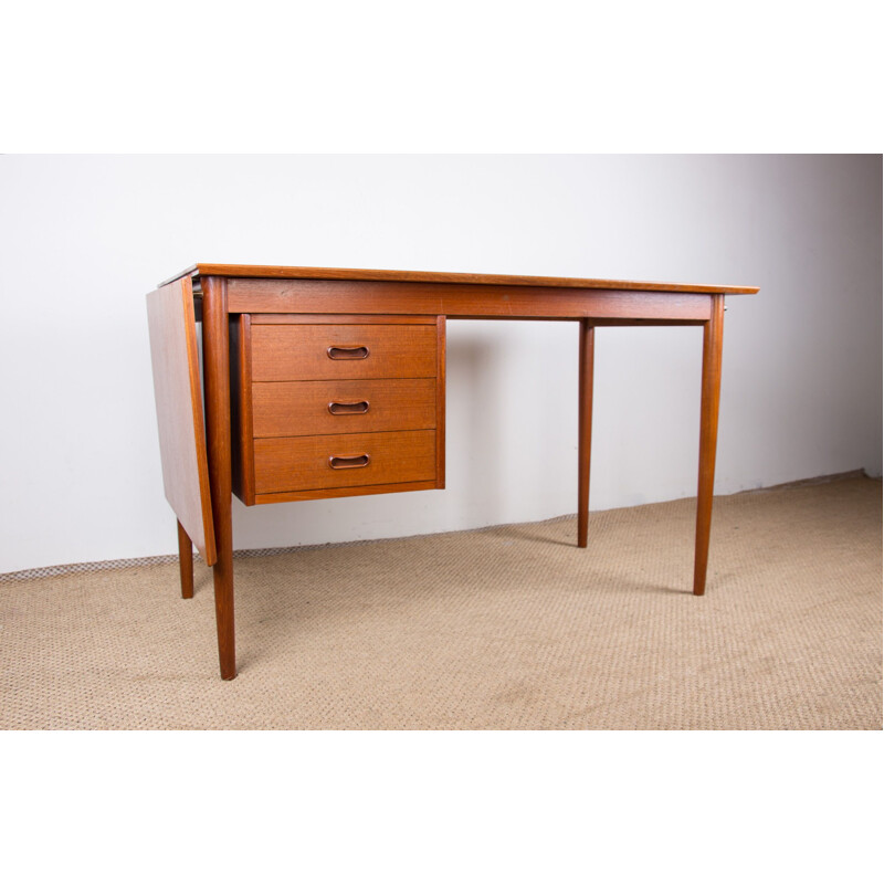 Vintage extendable and modular Danish teak desk by Arne Vodder for Sigh & Sons, 1960s