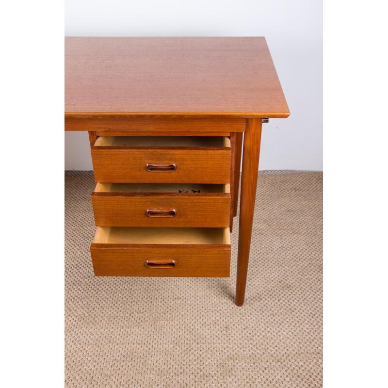 Vintage extendable and modular Danish teak desk by Arne Vodder for Sigh & Sons, 1960s