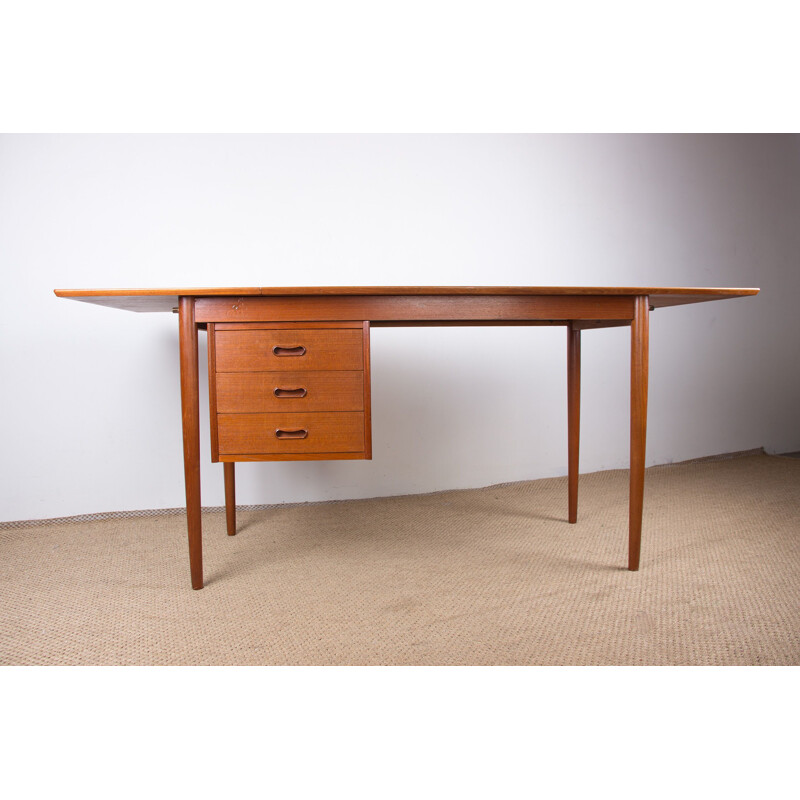 Vintage extendable and modular Danish teak desk by Arne Vodder for Sigh & Sons, 1960s