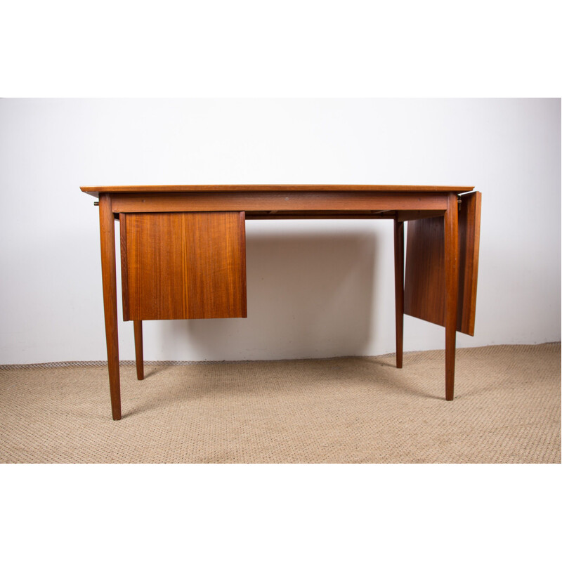 Vintage extendable and modular Danish teak desk by Arne Vodder for Sigh & Sons, 1960s