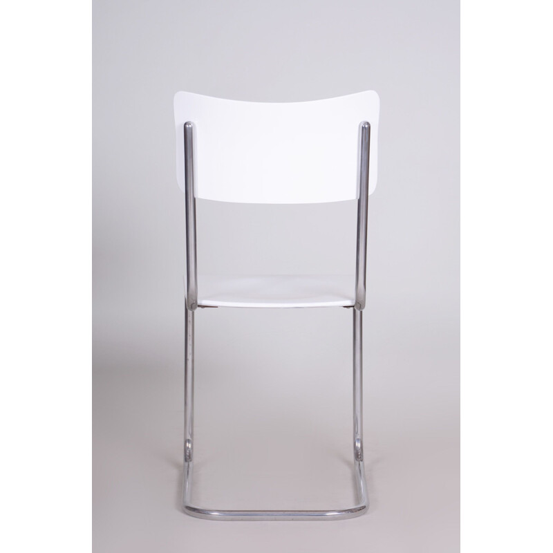 Vintage white Bauhaus chair by Vichr & Co., 1930s