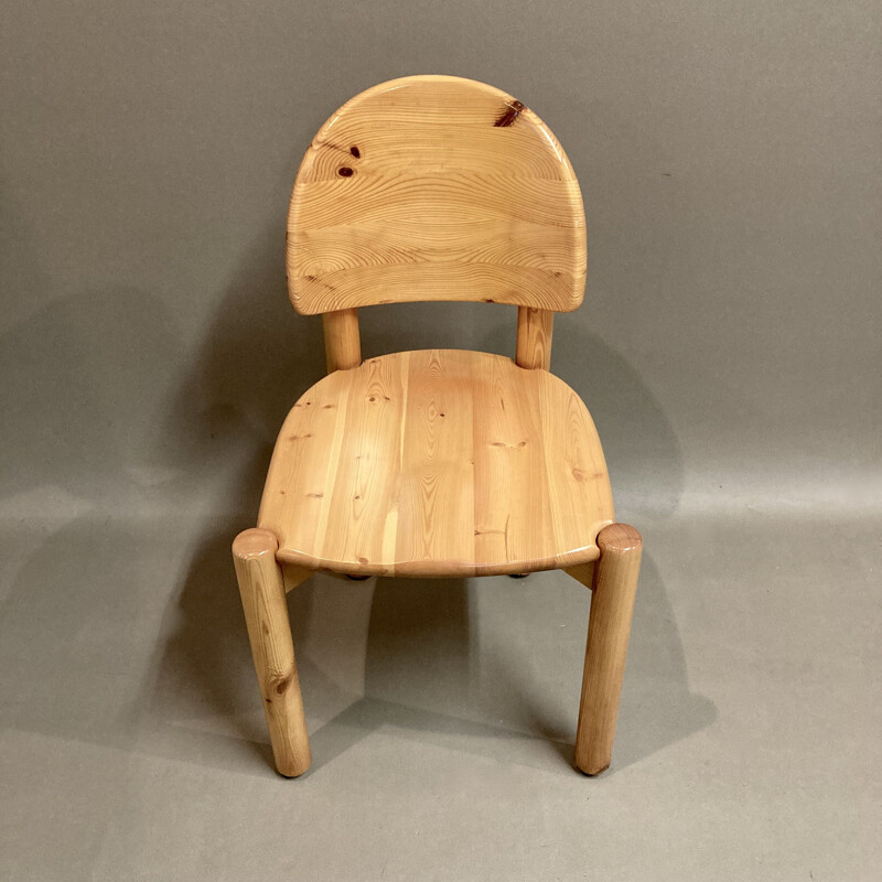 Vintage solid wood chair by Rainer Daumiller