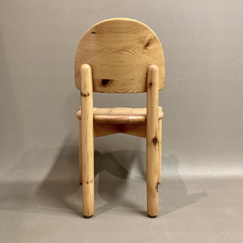 Vintage solid wood chair by Rainer Daumiller