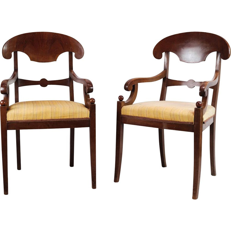 paire de fauteuils vintage - acajou