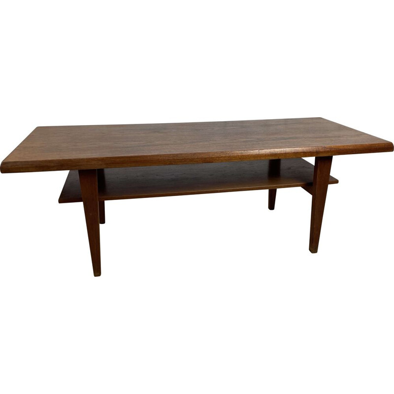 Vintage Scandinavian teak coffee table, Denmark 1960