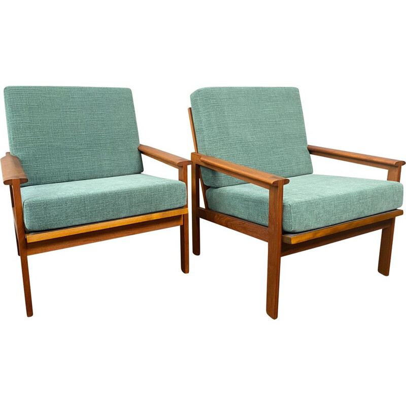 paire de fauteuils vintage - teck