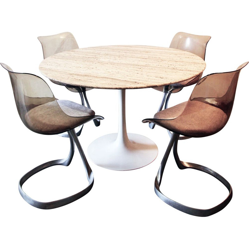 Vintage dining set by Maurice Burke for Arkana, 1960-1970