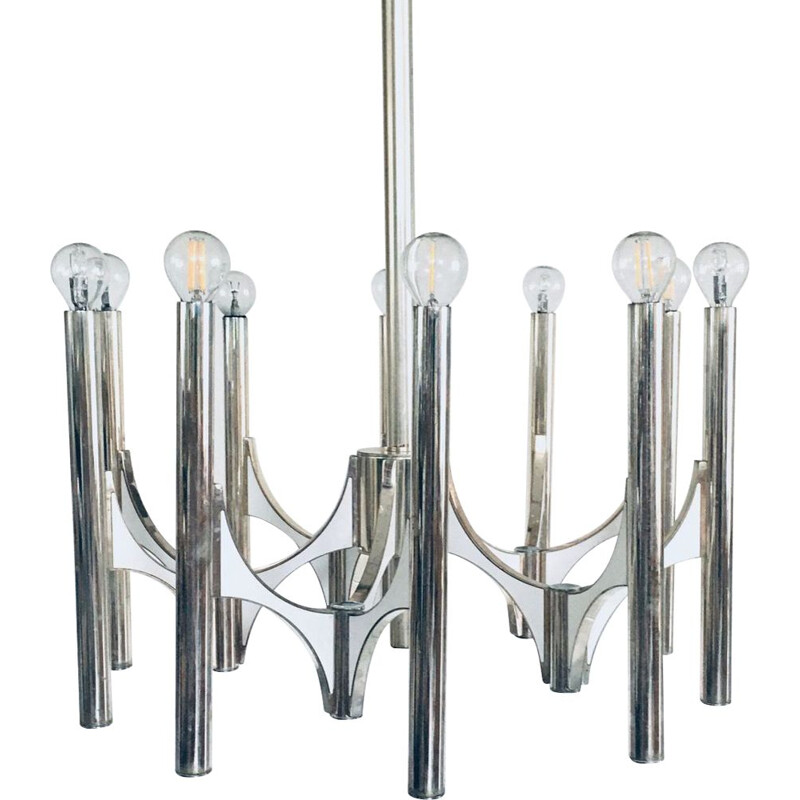 Vintage Orbit chandelier by Gaetano Sciolari for Sciolari, Italy 1970s