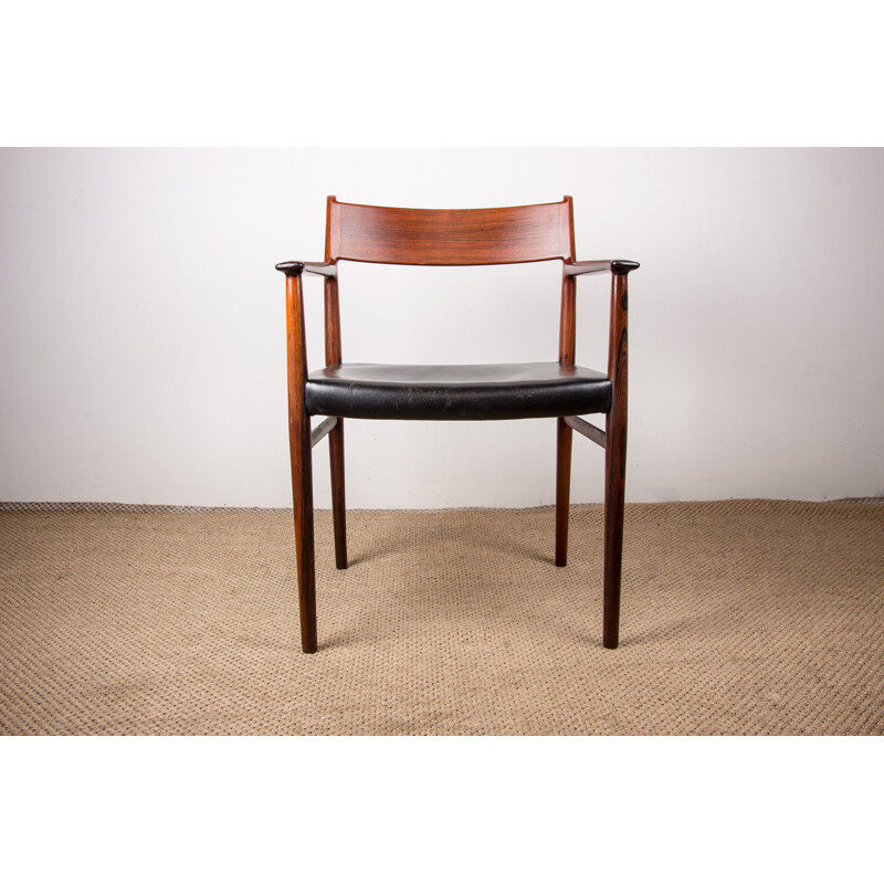 Dänischer Vintage-Sessel aus Leder und Palisander aus Rio Modell 404 von Arne Vodder für P.Olsen, 1960