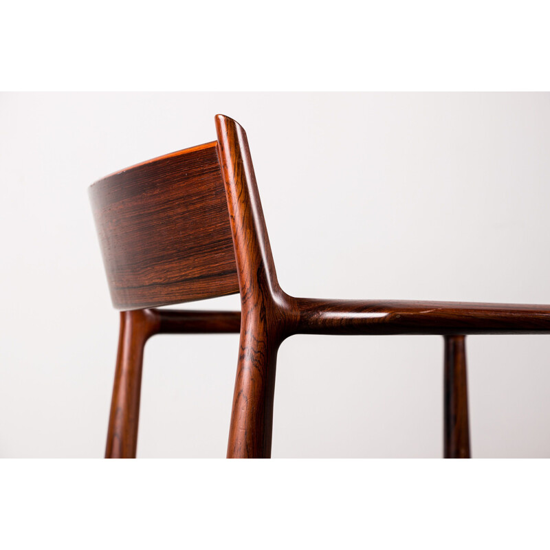 Vintage Danish armchair in leather and Rio rosewood model 404 by Arne Vodder for P.Olsen, 1960