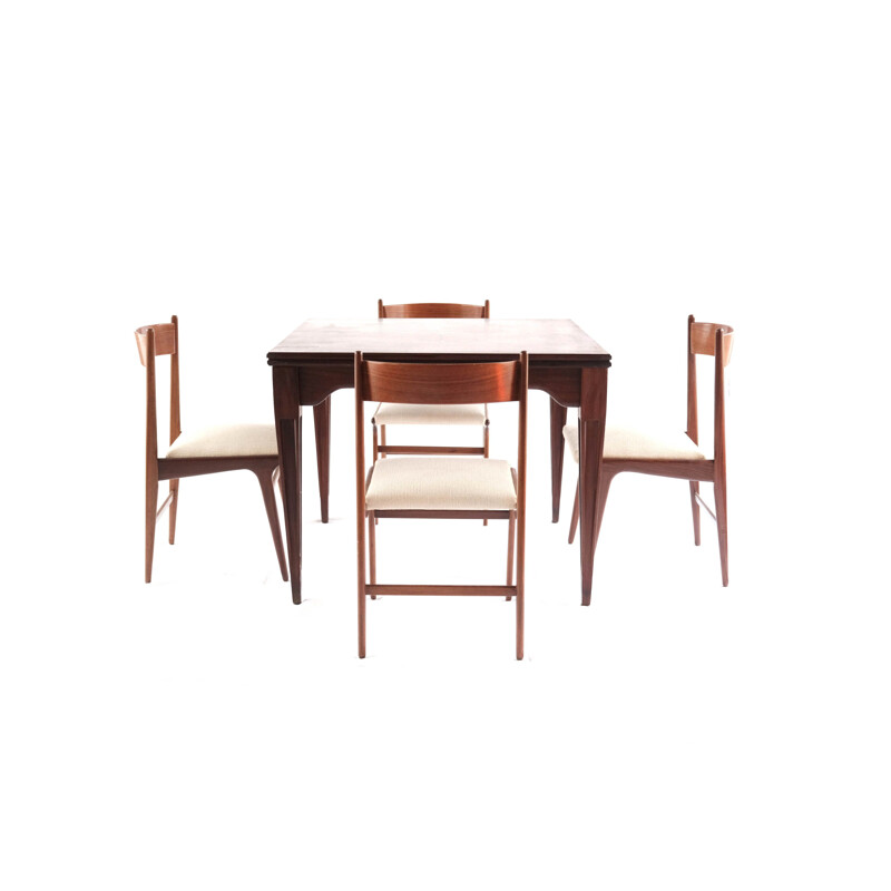 Vintage rosewood dining set by Ico Parisi, Italy 1960