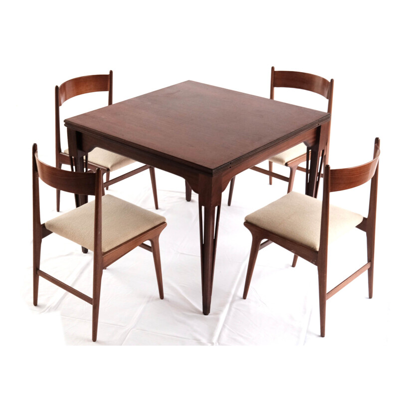 Vintage rosewood dining set by Ico Parisi, Italy 1960