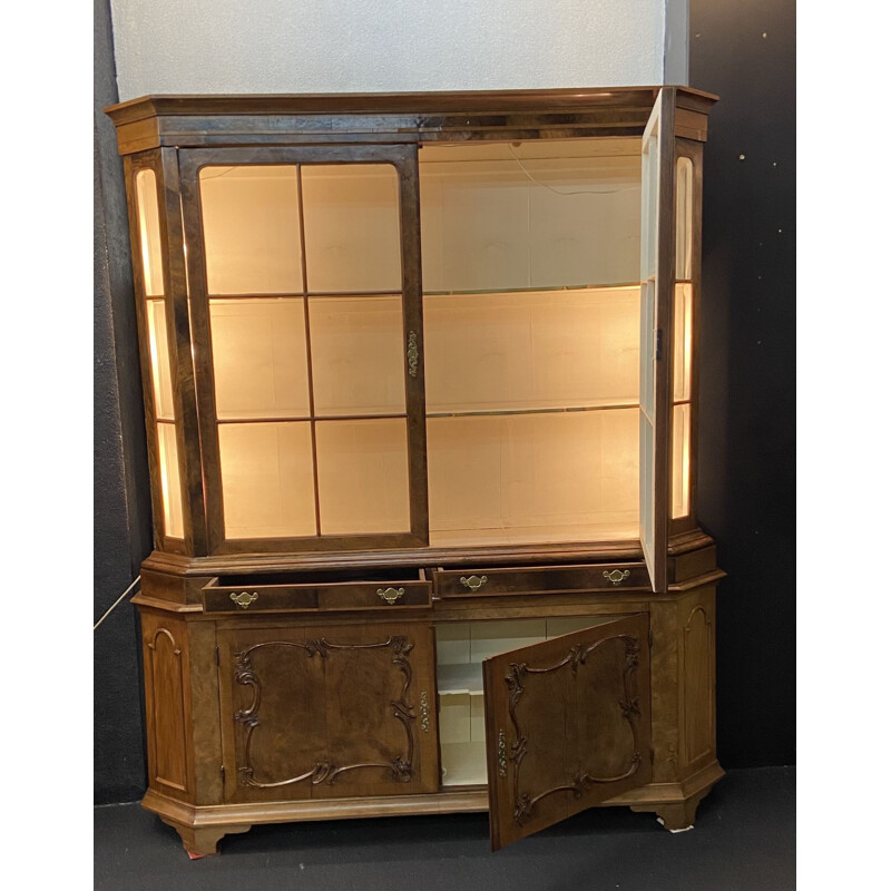 Vintage wooden display cabinet