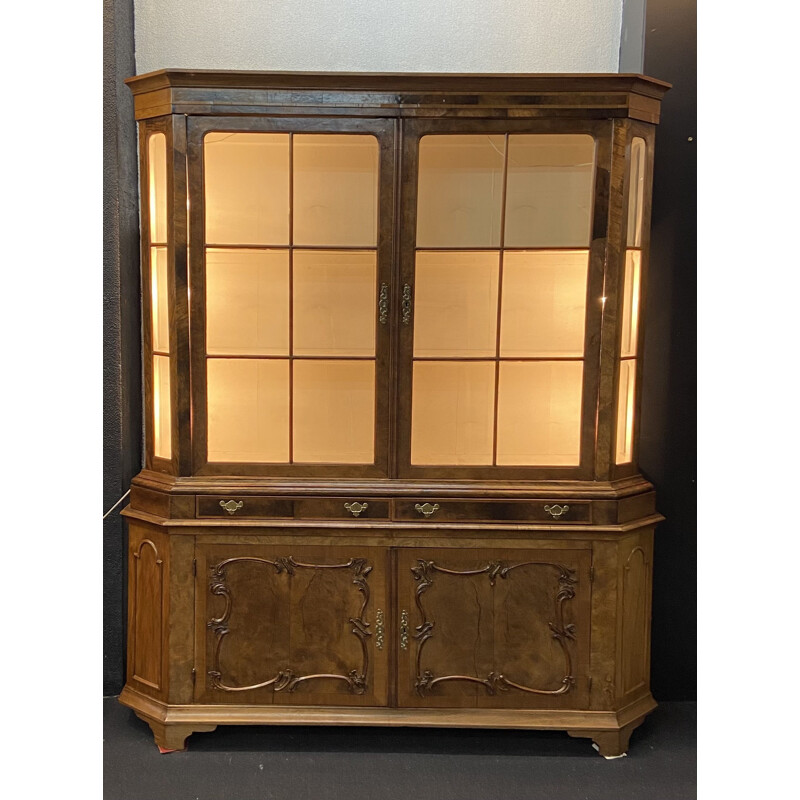 Vintage wooden display cabinet