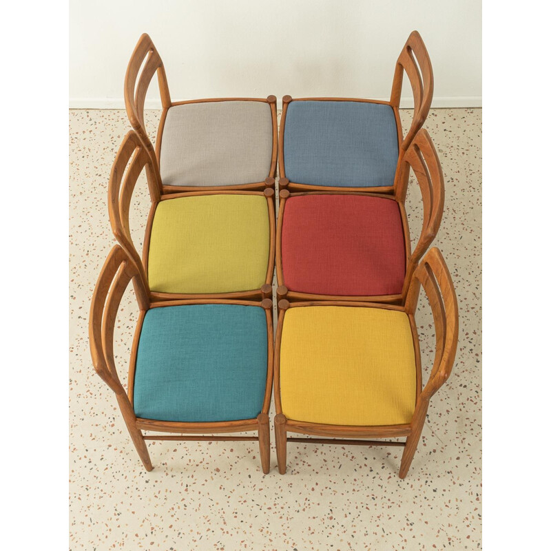 Ensemble de 6 chaises vintage par H.W. Klein pour Bramin, Danemark 1960