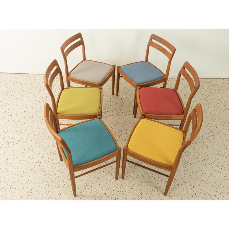 Ensemble de 6 chaises vintage par H.W. Klein pour Bramin, Danemark 1960